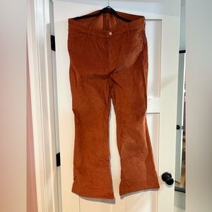Old Navy Rust Orange corduroy Flared Pants. Petite